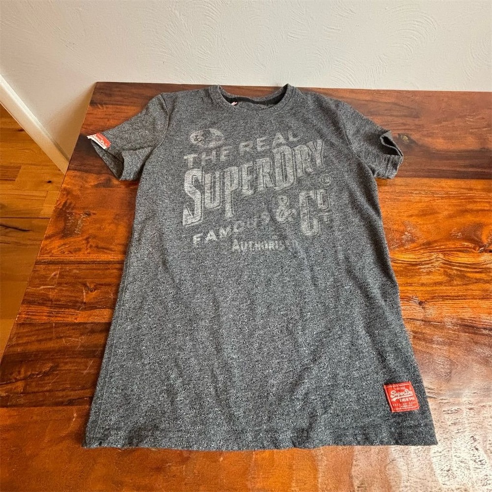 Superdry Men's Vintage Graphic T-Shirt Black Grit‎ Size M